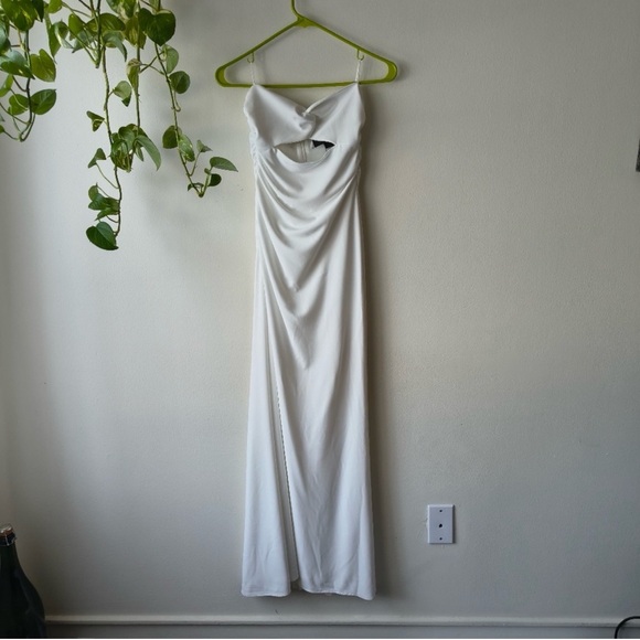 NWT ZARA White Strapless Cutout Maxi Dress - Size Small - Picture 5 of 12